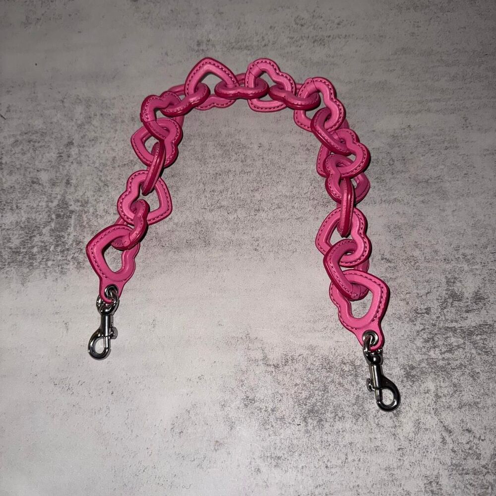 Coach heart link chain strap